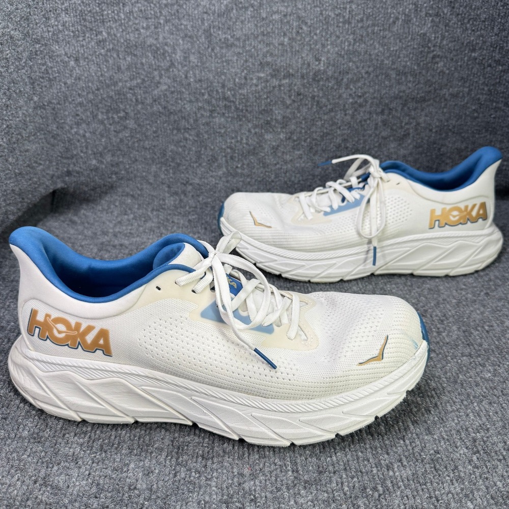 Hoka Arahi 7 Mens 11 White & Blue Running Sneakers 1147850